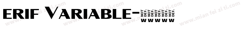 erif Variable字体转换